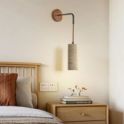 DecorBites™ مصباح حائط LED قابل للتعديل من الترافرتين الأصفر لإضاءة الدرج لديكور المنزل