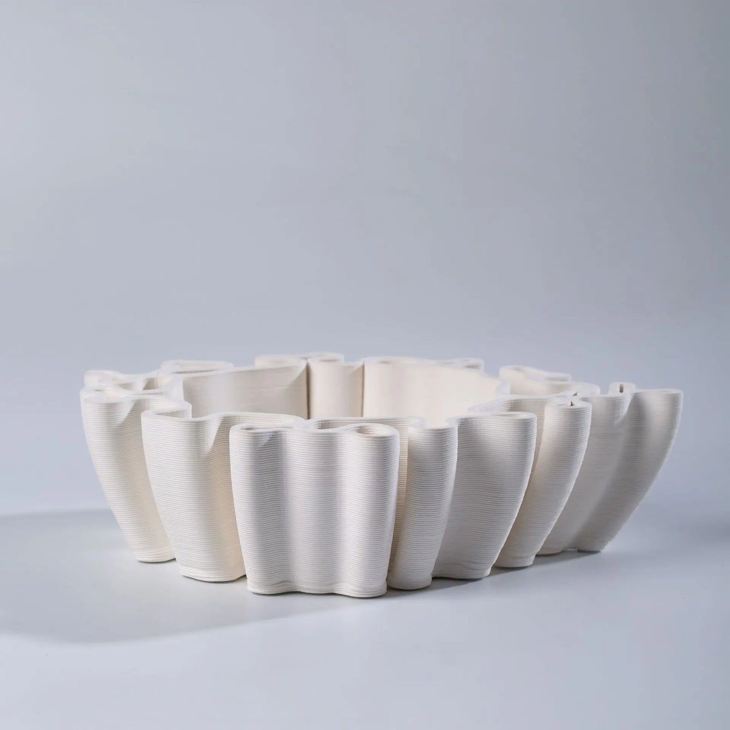 ديكور بايتس™ - منحوتة أصيص زهور سيراميكية هندسية لديكور المنزل