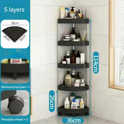 Estantería rodante de 5 niveles DecorBites™ para organizar la cocina y el baño