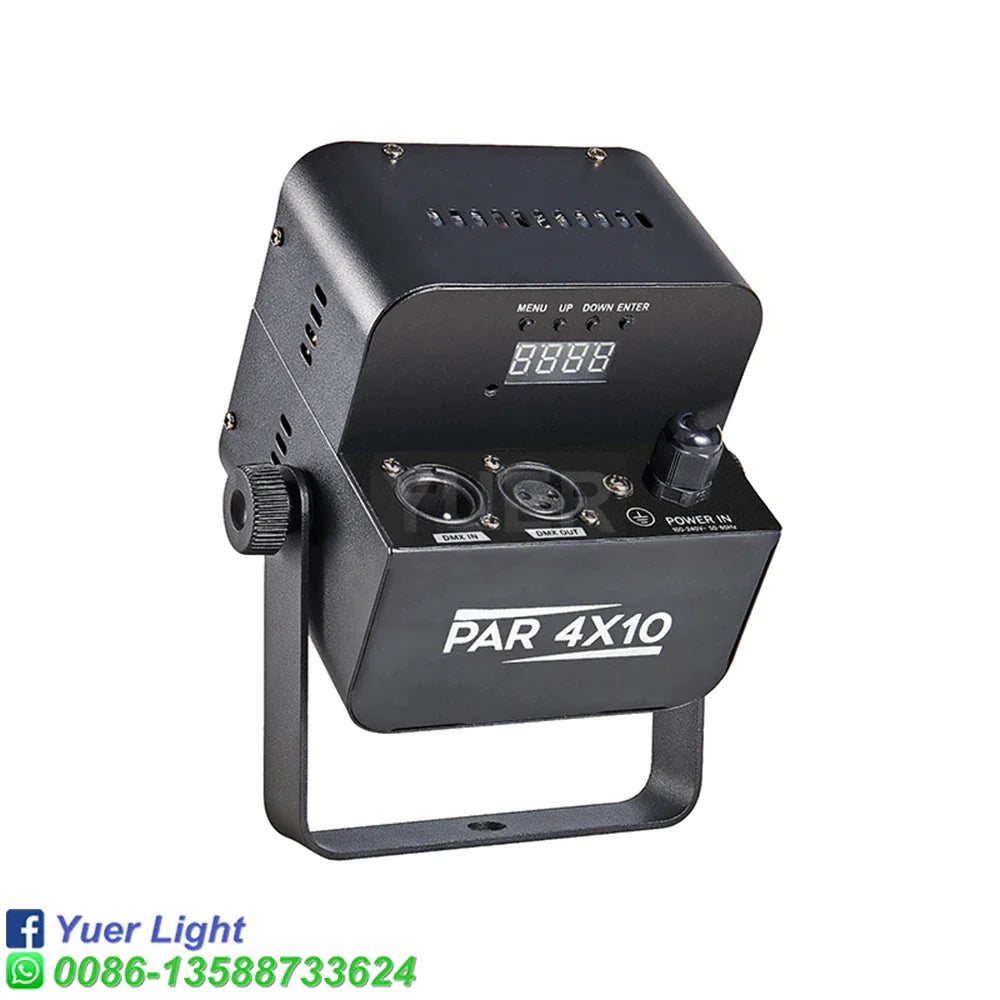 Decorbites™ Luz LED Flat Par 4X10W RGBW para Iluminación de Fiestas, Bodas y Escenarios