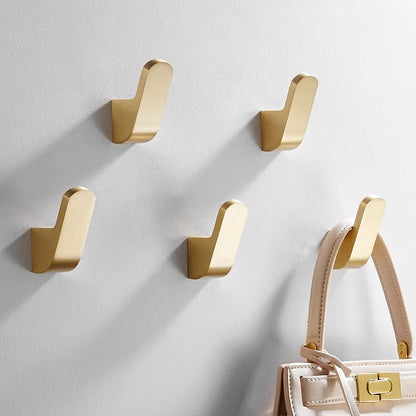 مجموعة مناشف وأردية حمام من DecorBites™ مصنوعة من الألومنيوم: حامل شماعات للمطبخ والحمام باللون الذهبي المصقول