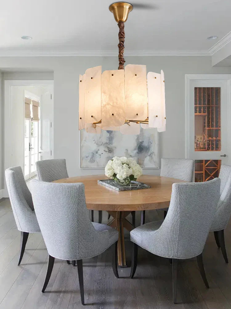 مصباح معلق من حجر نحاسي من DecorBites™‎ قابل للتعتيم بمصباح E14 لغرفة الطعام