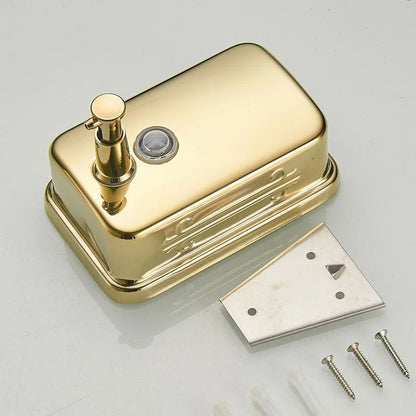 Dispensador de jabón de ducha de pared DecorBites™ de acero inoxidable dorado