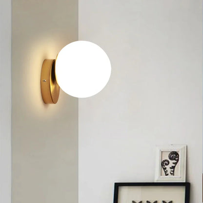 DecorBites™ Glass Ball Wall Lamp: Modern Nordic Design for Bedroom, Living Room, Study & Aisle