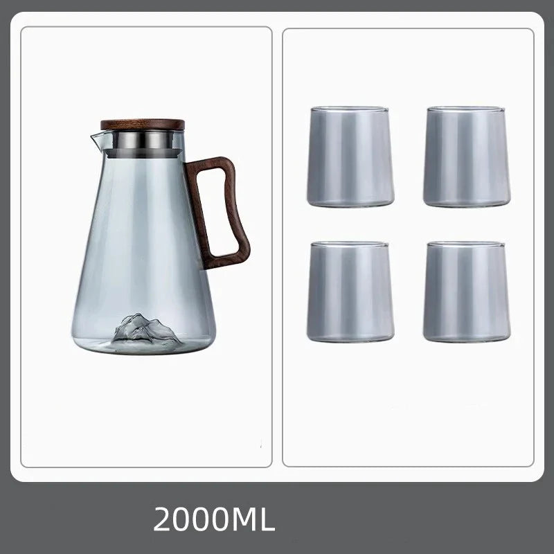 DecorBites™ Glass Cold Water Jug | Large Capacity & Heat Resistant Water Pot