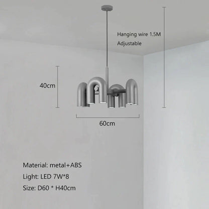 DecorBites™ LED Macaron Pendant Chandelier - Modern U Shape Hanging Lamp