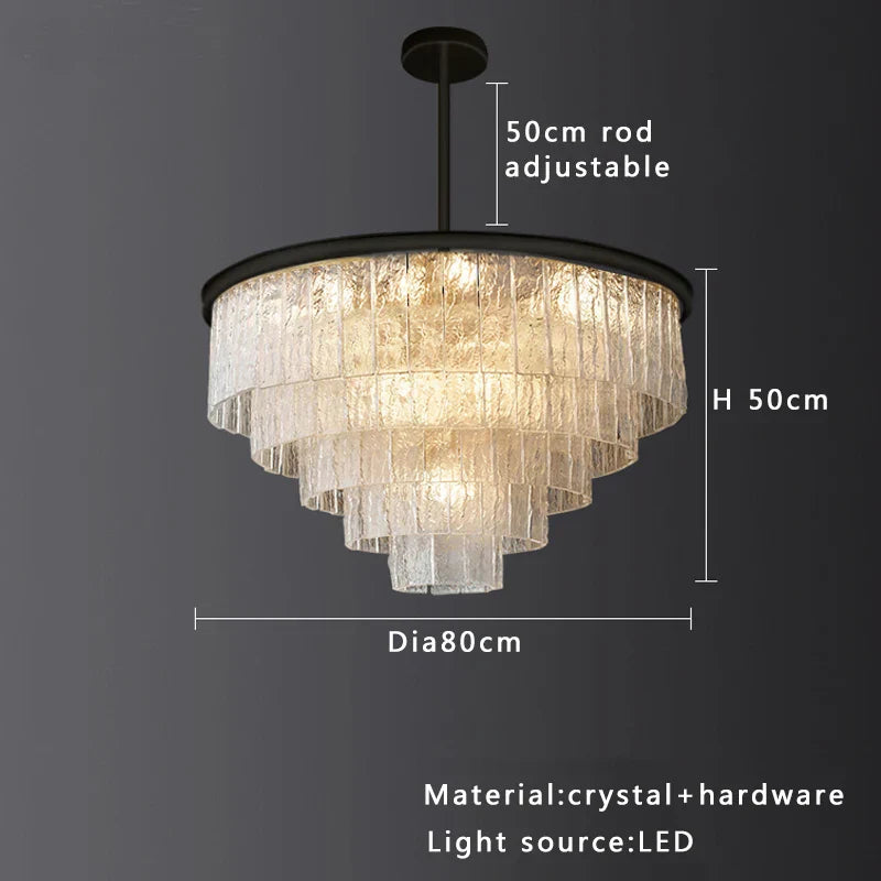 DecorBites™ Elegant Crystal Glass Chandelier for Luxury Home Decor