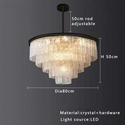 DecorBites™ Elegant Crystal Glass Chandelier for Luxury Home Decor