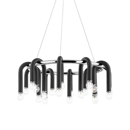 DecorBites™ LED Tube Chandelier Lighting High Ceiling Lustre Hanging Lamps for Home Deco