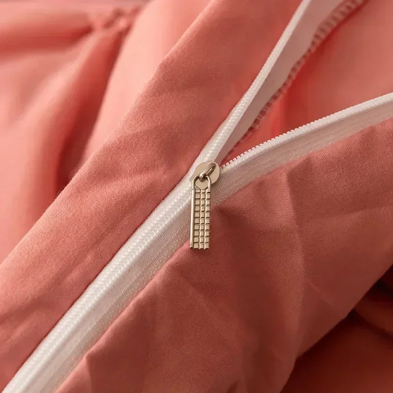 طقم غطاء لحاف DecorBites™ ثلاثي الأبعاد بثنيات صغيرة - طقم فراش بمقاس كوين وكينج، مكون من غطاء لحاف وغطاء وسادة