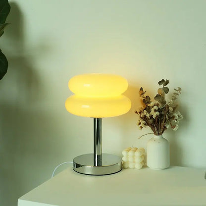 مصباح طاولة زجاجي من تصميم ديكوربايتس™ باوهاوس | ديكور مكتبي عصري للمنزل، غرفة النوم، غرفة المعيشة