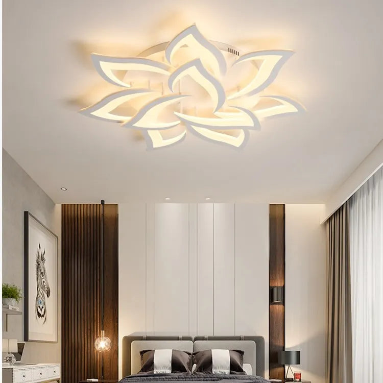 Lámpara de techo DecorBites™ Lotus: Moderna luminaria LED para el hogar, sala de estar y dormitorio.