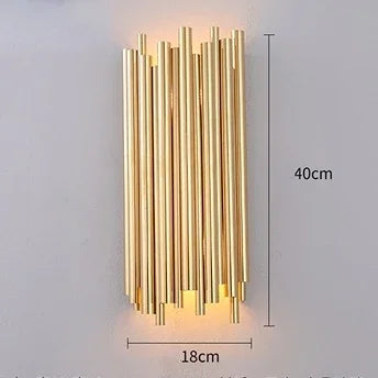 DecorBites™ Gold Crystal Glass Wall Sconce Light Fixture for Luxury Bedroom Decor