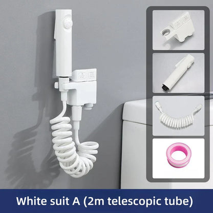 مجموعة مسدس رش بيديه نحاسي من DecorBites™ لتنظيف الحمام الصحي