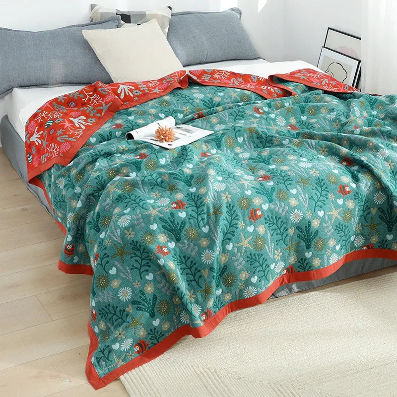 Cotton Double-Sided Throw