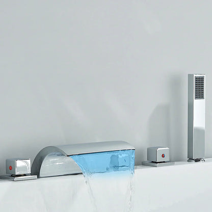 DecorBites™ Black Waterfall LED Bathtub Faucet Set