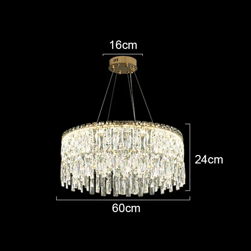 DecorBites™ Crystal Chandelier: Luxury Bedroom & Living Room Lighting