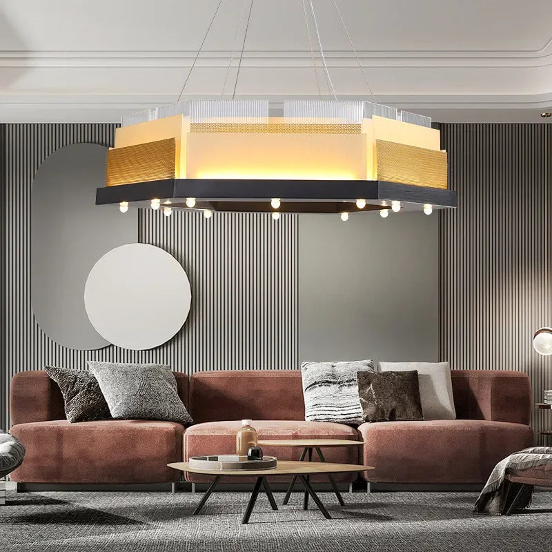 DecorBites™ LED Chandelier: Postmodern Art Lamp for Designer Living Room, Bar, Restaurant.