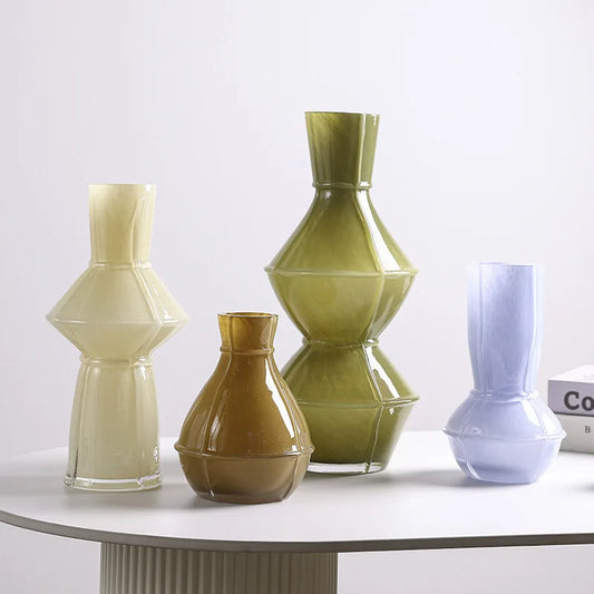 DecorBites™ Colorful Geometric Glass Vase Hydroponics Terrarium Home Decor Accessory