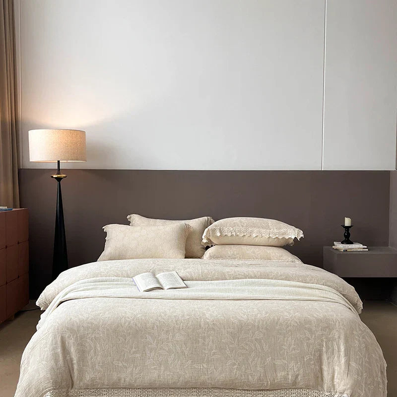 DecorBites™ Lace Princess Jacquard Bedding Set - 4Pcs