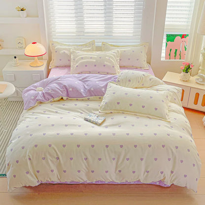 Juego de cama DecorBites™ Cozy Cotton para cama doble, kit de funda nórdica para otoño e invierno