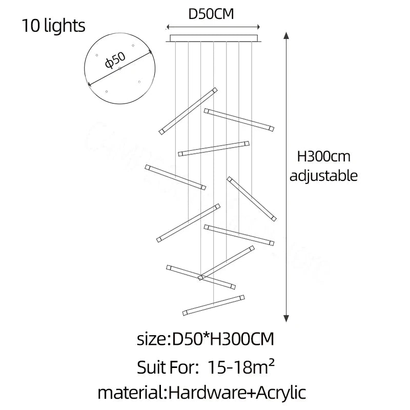 DecorBites™ LED Chandelier: Luxury Indoor Lighting for Living Room, Hall, Staircase