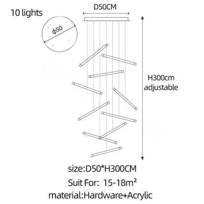 DecorBites™ LED Chandelier: Luxury Indoor Lighting for Living Room, Hall, Staircase