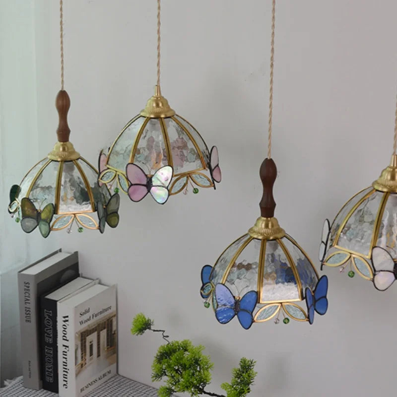 DecorBites™ Butterfly Glass LED Pendant Lights: Modern Nordic Kitchen Fixture