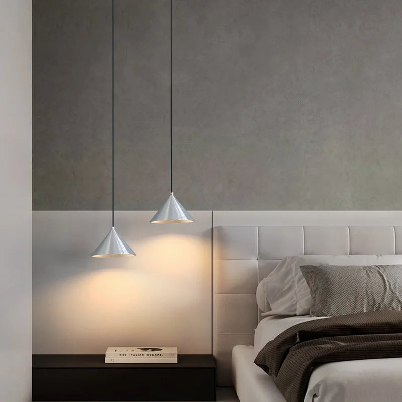 DecorBites™ Brushed Sliver Black Pendant Light Chandelier for Bedroom Kitchen Dining Room