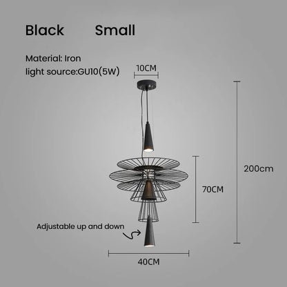 DecorBites™ LED Iron Pendant Chandelier for Dining Room, Nordic Design Ceiling Light