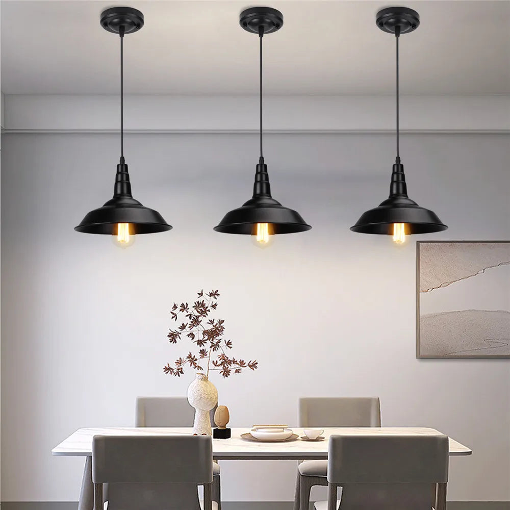 DecorBites™ Black Aluminium Modern Pendant Light for Living Room Dining Table Decor