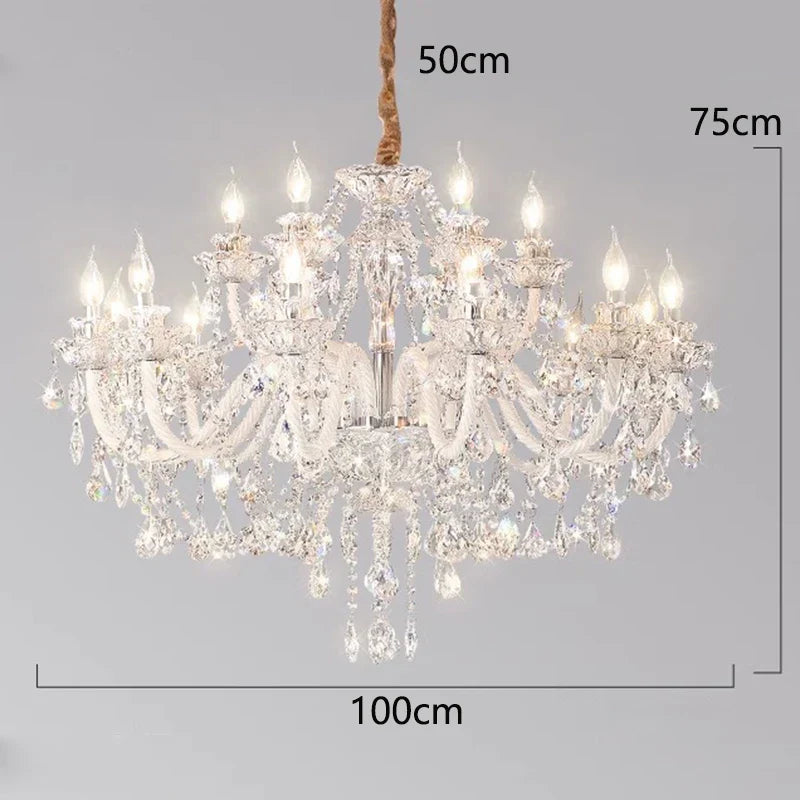 DecorBites™ Crystal Chandelier: Modern Home Decoration Pendant Lights for Living & Dining Room