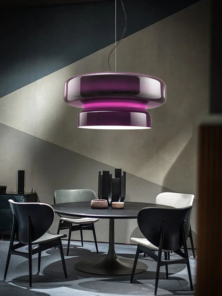 DecorBites™ Amber Glass Ceiling Pendant Lights for Kitchen Island Dining Table Decoration