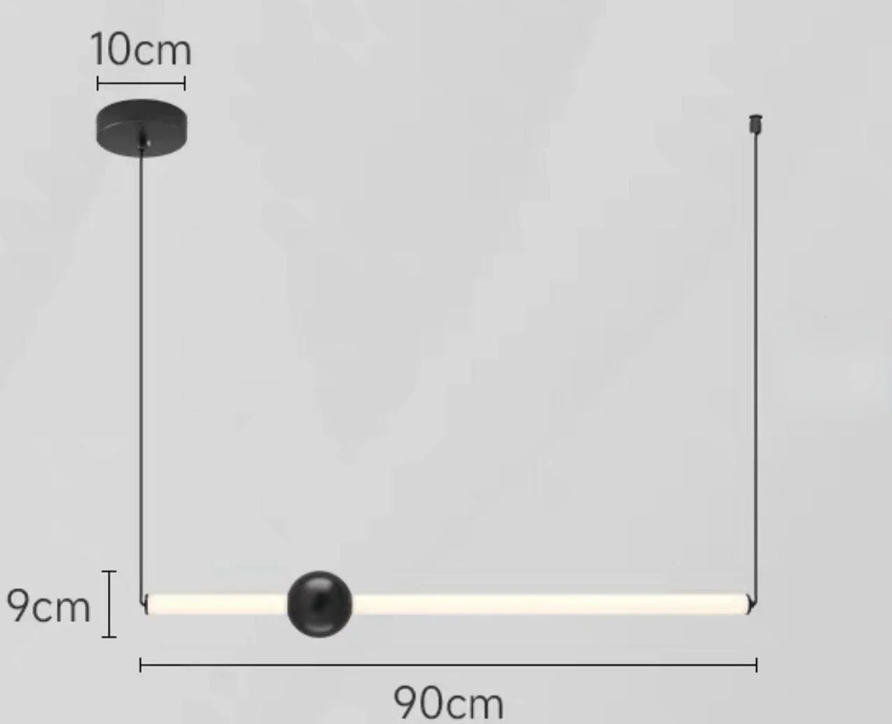 DecorBites™ Glass Rod Pendant Light - Modern Long Hanging Lamp for Living Room, Bedroom & Shop