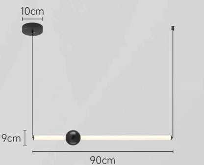 DecorBites™ Glass Rod Pendant Light - Modern Long Hanging Lamp for Living Room, Bedroom & Shop