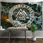 Decobites Viking Symbols Tapestry Wall Hanging for Psychedelic Home Decor