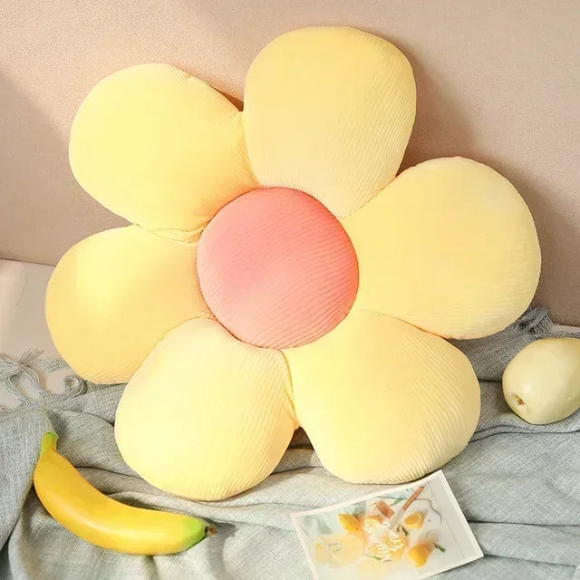 Flower Plush Throw Pillow Soft Plant Cartoon Chair Cushion Decobites Decorative Pillows