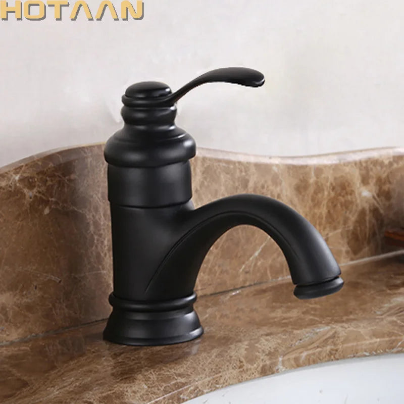 Grifo mezclador de agua para lavabo DecorBites™ de 6" en latón antiguo - YT-5065