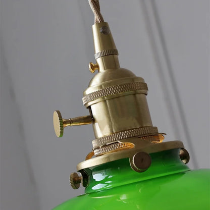 DecorBites™ Green Glass Adjustable LED Pendant Lamp - Modern Nordic Hanging Light