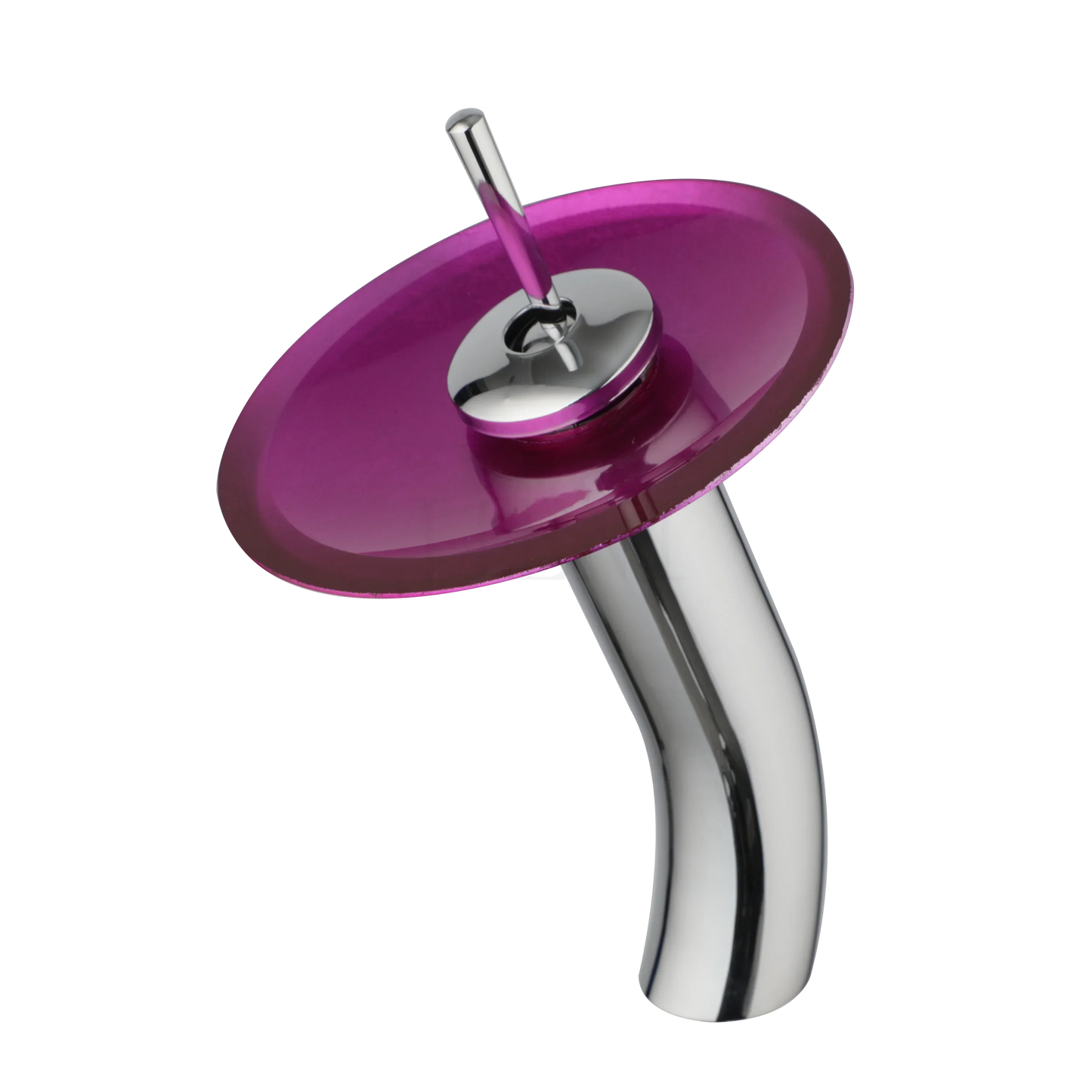 DecorBites™ Glass Rocker Handle Basin Faucet, Waterfall Mixer Taps, Chrome Finish