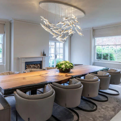 DecorBites™ Crystal Chandelier: Modern Luxury Lighting for Living Room, Villa, Hotel, and Loft