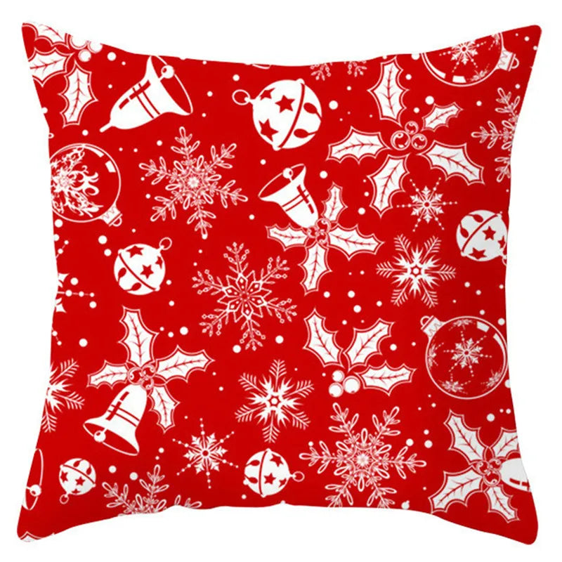 DecorBites™ Christmas Santa Claus Snowflake Pillow Cover 18x18inch