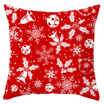 DecorBites™ Christmas Santa Claus Snowflake Pillow Cover 18x18inch