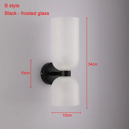 مصابيح حائط LED بتصميم كرة زجاجية من DecorBites™ - مصابيح حائط عصرية بتصميم نورديك لغرفة النوم والحمام والسلالم