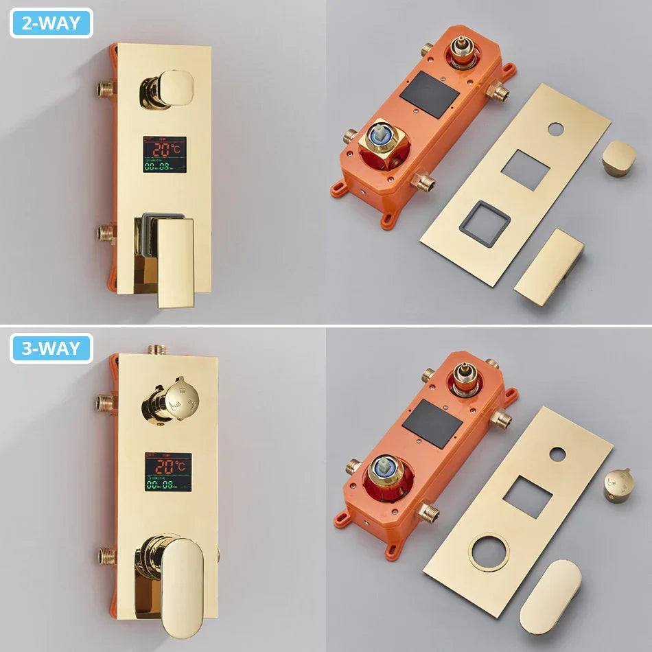 Gold Digital Shower Set