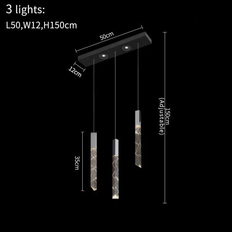 DecorBites™ Crystal LED Chandelier: Modern Luxury Staircase & Living Room Hanging Lamp