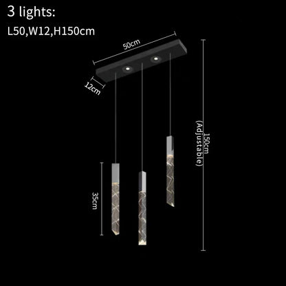 DecorBites™ Crystal LED Chandelier: Modern Luxury Staircase & Living Room Hanging Lamp