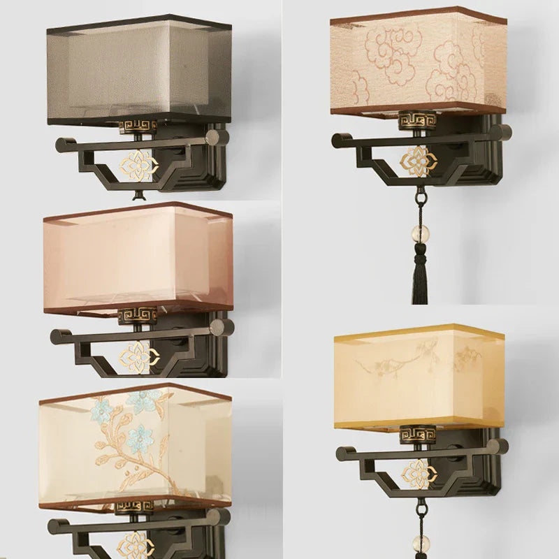 DecorBites™ Elegant Fabric Wall Lamp for Living Room Bedroom, Modern LED Lighting Fixtures