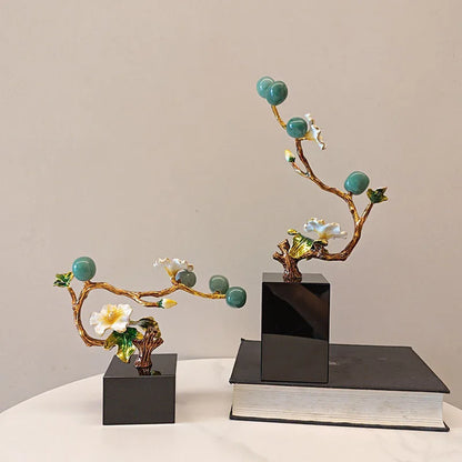 DecorBites™ Golden Tree Plum Blossom Crystal Handicraft Décor for Home Settings