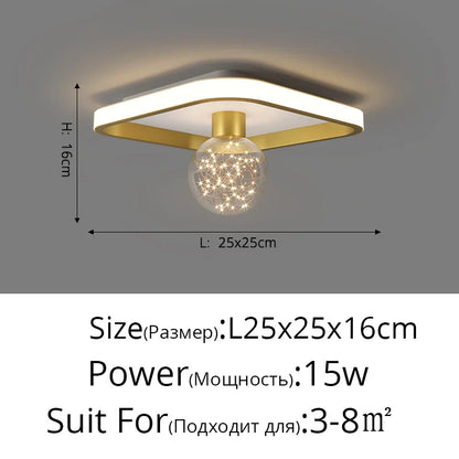 Lámpara de techo DecorBites™ Gypsophila: Lámpara moderna para el hogar, la sala de estar o el dormitorio.